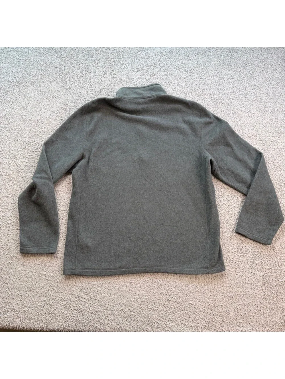 The North Face Men’s M Gray Quarter Zip Fleece Pullover Hiking Outdoor TNF